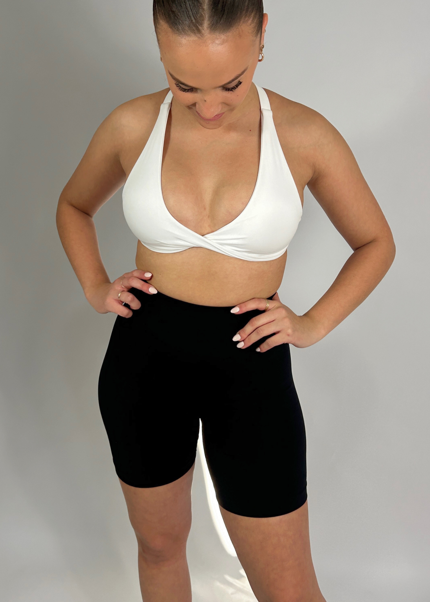 Front Twist Bra - White