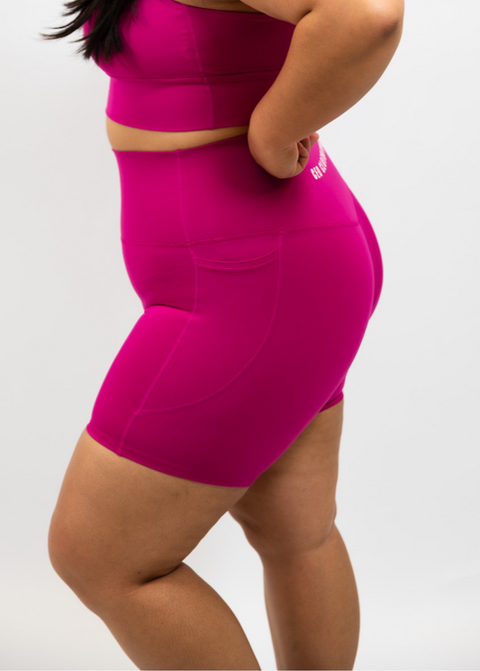 Slushie Shorts with Pockets - Fuchsia